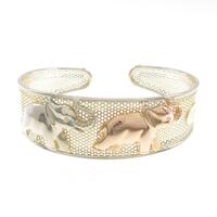 750スリーカラー エレファント バングル