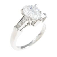 ハリーウィンストン トリスト リング 0．91ct・F・VVS2・ペアシェイプ