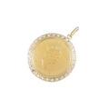 K18YG（枠）コイン ペンダント