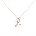 K18PG イニシャルR ダイヤモンドネックレス