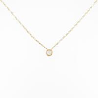 K18YG ソリティア ダイヤモンドネックレス