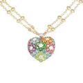 ポンテヴェキオ ハート カラーストーンネックレス