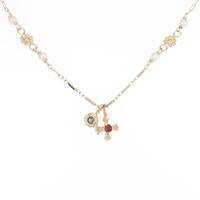 K14YG カラーストーンネックレス