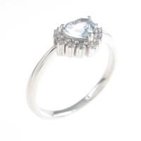 PT ハート ブルートパーズリング