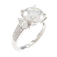 プラチナダイヤモンドリング 2．025ct・I・I1・GOOD