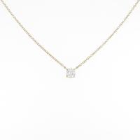 18KTYG ソリティア ダイヤモンドネックレス