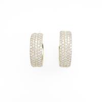 750YG／K18YG パヴェ ダイヤモンドピアス