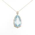 K18YG／PT アクアマリンネックレス