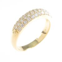 K18YG パヴェ ダイヤモンドリング