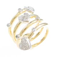 750YG／750WG ハート ダイヤモンドリング