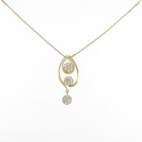 K18YG 2WAY ダイヤモンドネックレス