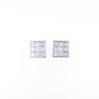 K14WG ダイヤモンドピアス