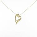 K18YG ハート ダイヤモンドネックレス
