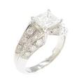 プラチナダイヤモンドリング 1．142ct・I・SI2・プリンセスカット
