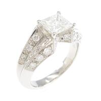 プラチナダイヤモンドリング 1．142ct・I・SI2・プリンセスカット