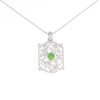 K18WG デマントイドガーネットネックレス