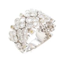 750WG フラワー ダイヤモンドリング