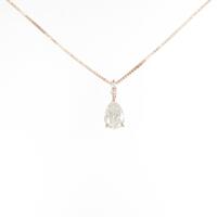 K18PGダイヤモンドネックレス 0．757ct・K・SI2・ペアシェイプ