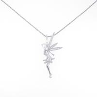 K18WG フェアリー ダイヤモンドネックレス