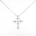K18W クロス ダイヤモンドネックレス
