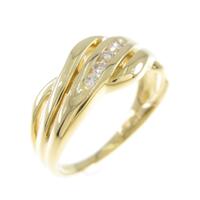 K18YG ダイヤモンド ピンキーリング