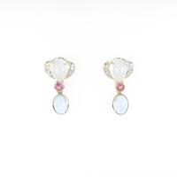 K18YG カラーストーンピアス