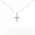 K18PG クロス ダイヤモンドネックレス