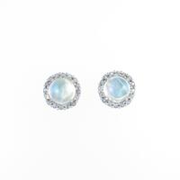 K18WG ムーンストーンピアス