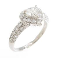 プラチナダイヤモンドリング 0．330ct H VS1 ハートシェイプ