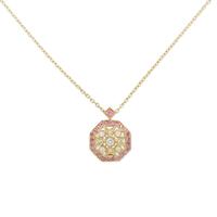 K18YG／K18PG サファイヤネックレス 拡散処理未検査