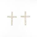 【新品】K18YG クロス ダイヤモンドピアス