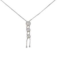 タサキ スリーストーン ダイヤモンドネックレス