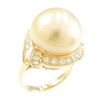 K18YG シロチョウパールリング