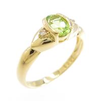 K18YG ペリドットリング