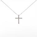 K14WG クロス ダイヤモンドネックレス