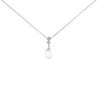 K14WG ブルートパーズネックレス