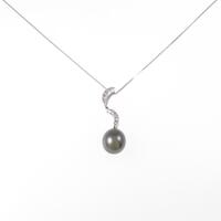 K18WG クロチョウパールネックレス