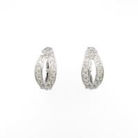 K18WG ダイヤモンドピアス