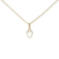 K18YG ムーンストーンネックレス