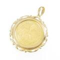 K18YG（枠） コイン ペンダント