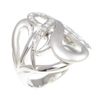 K18WG ハート ダイヤモンドリング