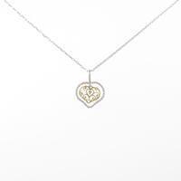 K18YG／K18WG ハート ネックレス