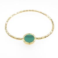 【新品】K18YG／ST マラカイトブレスレット