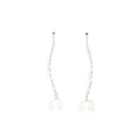 K18WG シロチョウパールピアス