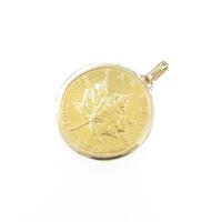 K18YG（枠） コイン ペンダント