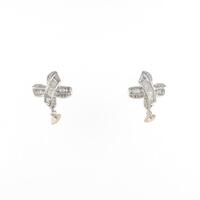 K18WG ダイヤモンドピアス