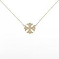 K18YG クロス ダイヤモンドネックレス