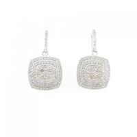K18WG ダイヤモンド ピアス 2.00CT
