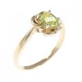 18KYG ペリドット リング 0.44CT
