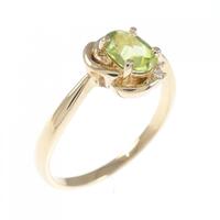 18KYG ペリドット リング 0.44CT
